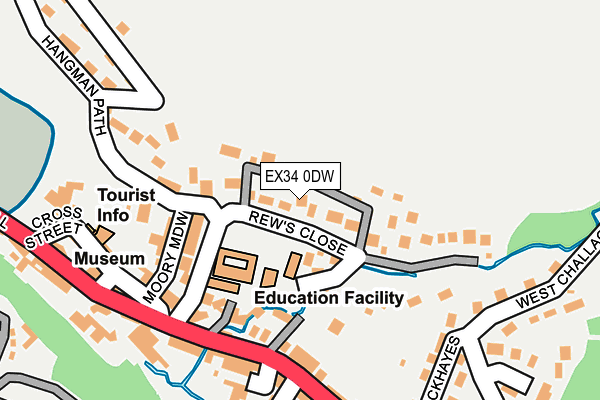 EX34 0DW map - OS OpenMap – Local (Ordnance Survey)