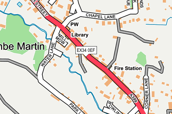 EX34 0EF map - OS OpenMap – Local (Ordnance Survey)