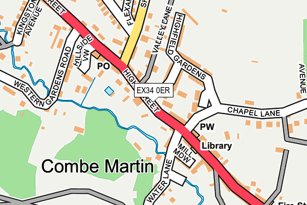 EX34 0ER map - OS OpenMap – Local (Ordnance Survey)