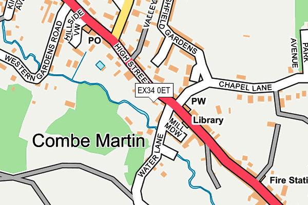 EX34 0ET map - OS OpenMap – Local (Ordnance Survey)