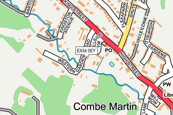 EX34 0EY map - OS OpenMap – Local (Ordnance Survey)