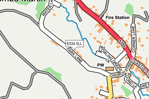 EX34 0LL map - OS OpenMap – Local (Ordnance Survey)