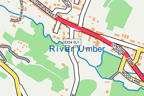 EX34 0LY map - OS OpenMap – Local (Ordnance Survey)