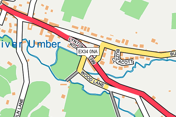 EX34 0NA map - OS OpenMap – Local (Ordnance Survey)