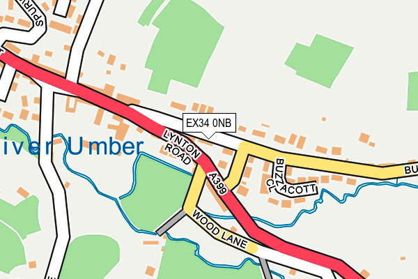 EX34 0NB map - OS OpenMap – Local (Ordnance Survey)