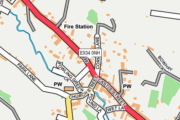 EX34 0NH map - OS OpenMap – Local (Ordnance Survey)