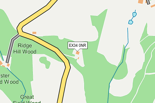 EX34 0NR map - OS OpenMap – Local (Ordnance Survey)