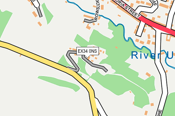 EX34 0NS map - OS OpenMap – Local (Ordnance Survey)