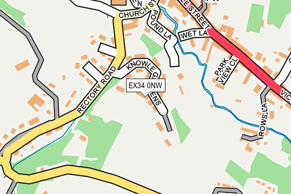 EX34 0NW map - OS OpenMap – Local (Ordnance Survey)