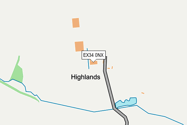 EX34 0NX map - OS OpenMap – Local (Ordnance Survey)