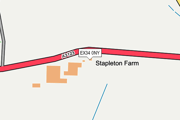 EX34 0NY map - OS OpenMap – Local (Ordnance Survey)