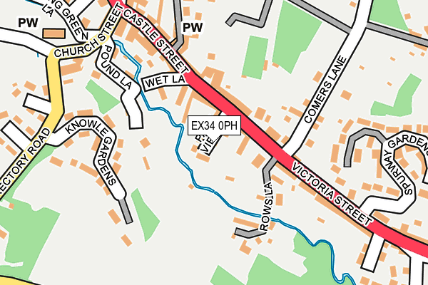 EX34 0PH map - OS OpenMap – Local (Ordnance Survey)