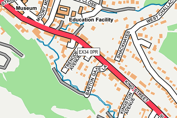 EX34 0PR map - OS OpenMap – Local (Ordnance Survey)