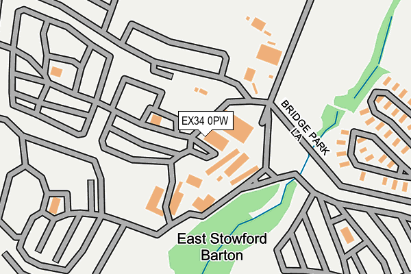 EX34 0PW map - OS OpenMap – Local (Ordnance Survey)