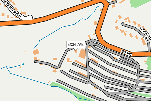 EX34 7AE map - OS OpenMap – Local (Ordnance Survey)