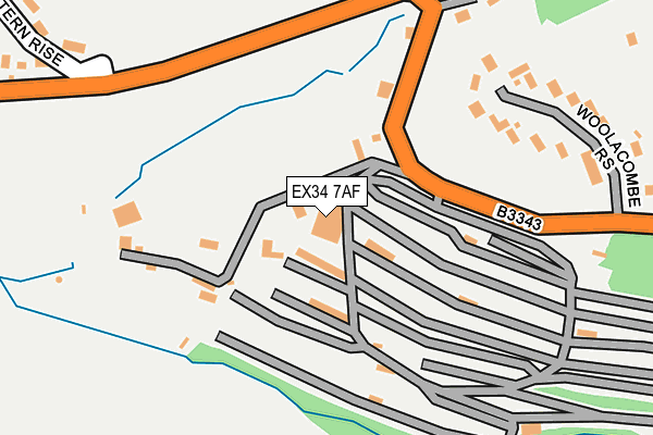 EX34 7AF map - OS OpenMap – Local (Ordnance Survey)