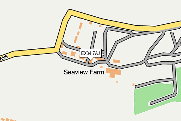 EX34 7AJ map - OS OpenMap – Local (Ordnance Survey)