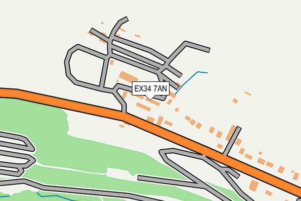 EX34 7AN map - OS OpenMap – Local (Ordnance Survey)