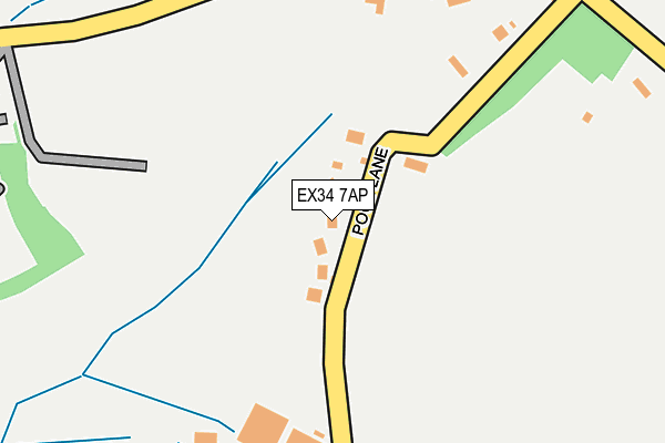 EX34 7AP map - OS OpenMap – Local (Ordnance Survey)