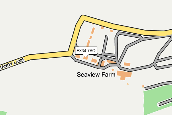 EX34 7AQ map - OS OpenMap – Local (Ordnance Survey)