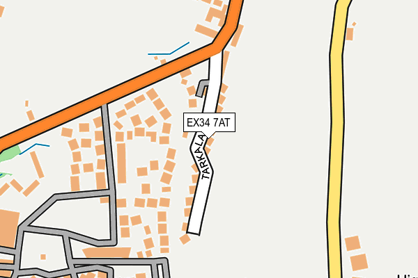 EX34 7AT map - OS OpenMap – Local (Ordnance Survey)