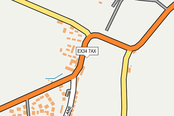 EX34 7AX map - OS OpenMap – Local (Ordnance Survey)