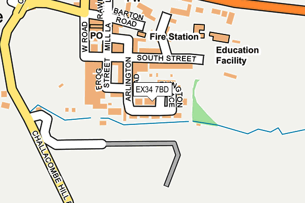 EX34 7BD map - OS OpenMap – Local (Ordnance Survey)