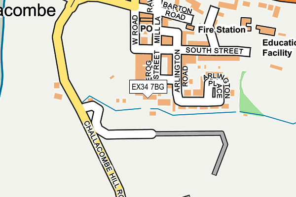 EX34 7BG map - OS OpenMap – Local (Ordnance Survey)