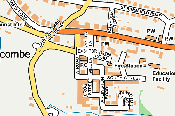 EX34 7BR map - OS OpenMap – Local (Ordnance Survey)