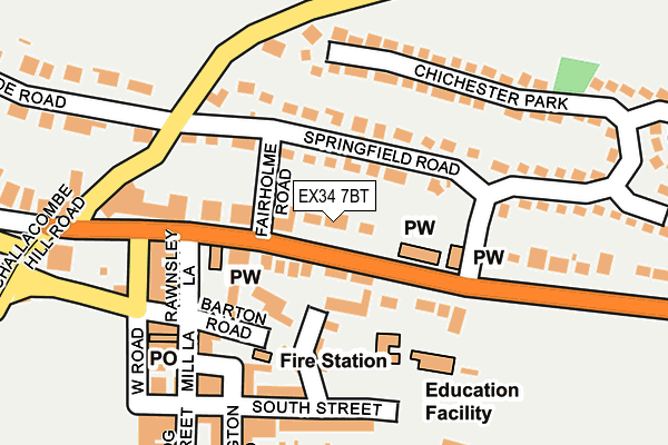 Map of AVALON COURT (WOOLACOMBE) LIMITED at local scale