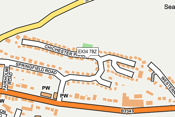 EX34 7BZ map - OS OpenMap – Local (Ordnance Survey)