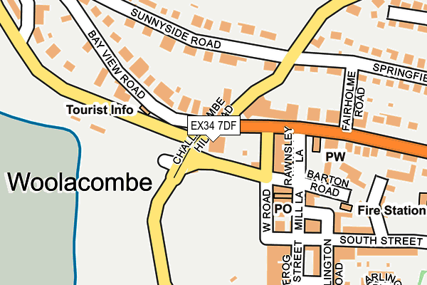 EX34 7DF map - OS OpenMap – Local (Ordnance Survey)