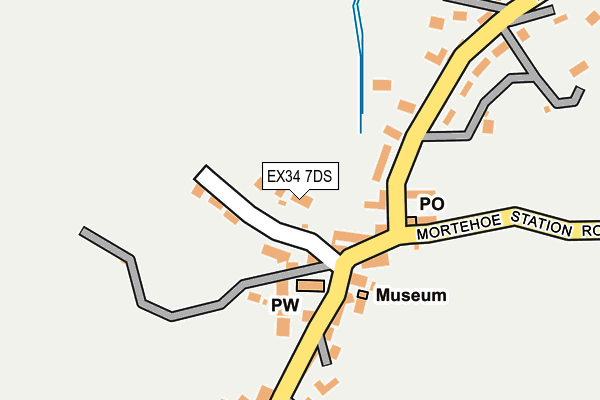 EX34 7DS map - OS OpenMap – Local (Ordnance Survey)