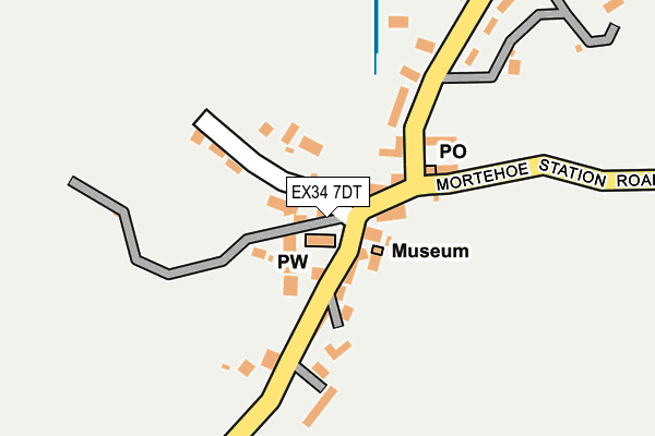 EX34 7DT map - OS OpenMap – Local (Ordnance Survey)