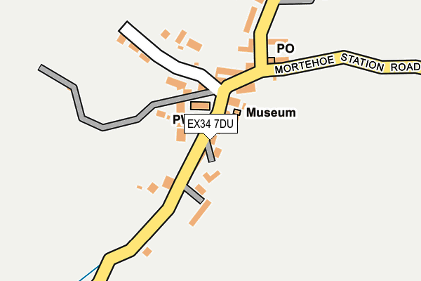 EX34 7DU map - OS OpenMap – Local (Ordnance Survey)
