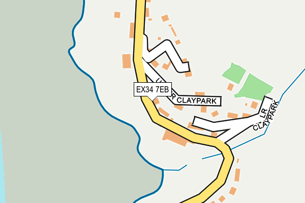 EX34 7EB map - OS OpenMap – Local (Ordnance Survey)