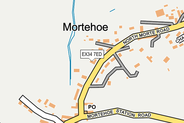 EX34 7ED map - OS OpenMap – Local (Ordnance Survey)