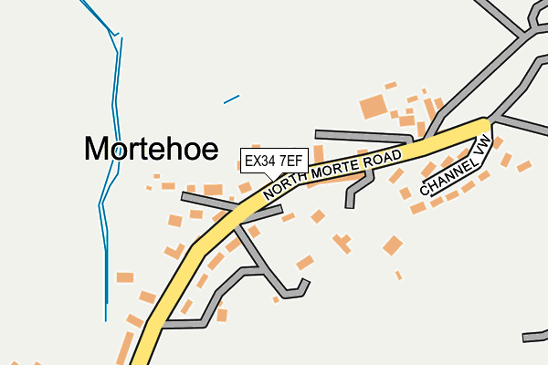 EX34 7EF map - OS OpenMap – Local (Ordnance Survey)