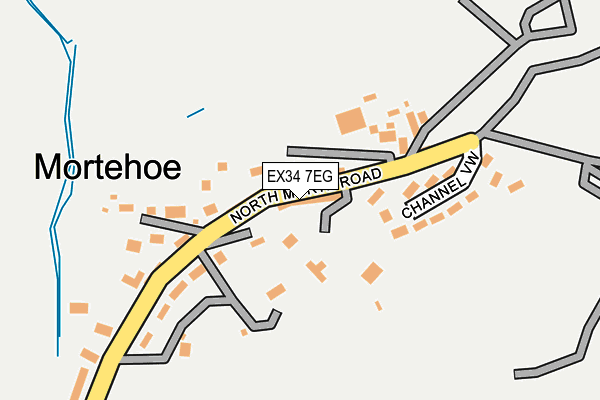 EX34 7EG map - OS OpenMap – Local (Ordnance Survey)