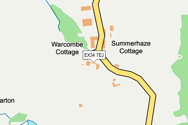 EX34 7EJ map - OS OpenMap – Local (Ordnance Survey)