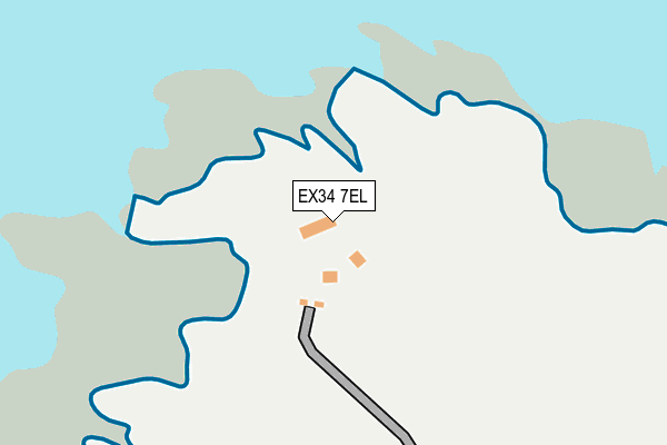 EX34 7EL map - OS OpenMap – Local (Ordnance Survey)