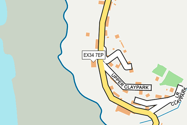 EX34 7EP map - OS OpenMap – Local (Ordnance Survey)