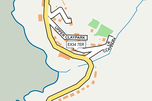 EX34 7ER map - OS OpenMap – Local (Ordnance Survey)