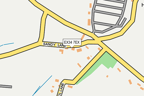 EX34 7EX map - OS OpenMap – Local (Ordnance Survey)