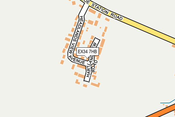 EX34 7HB map - OS OpenMap – Local (Ordnance Survey)