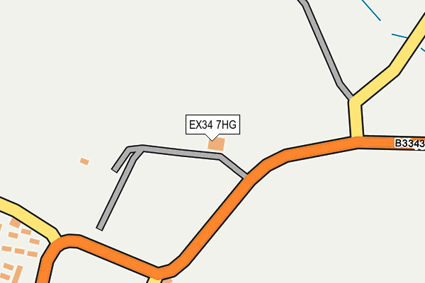 EX34 7HG map - OS OpenMap – Local (Ordnance Survey)