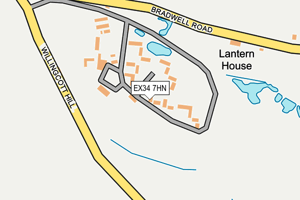 EX34 7HN map - OS OpenMap – Local (Ordnance Survey)