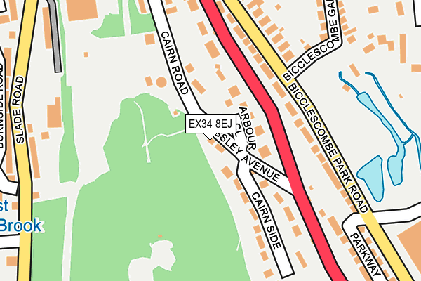 EX34 8EJ map - OS OpenMap – Local (Ordnance Survey)