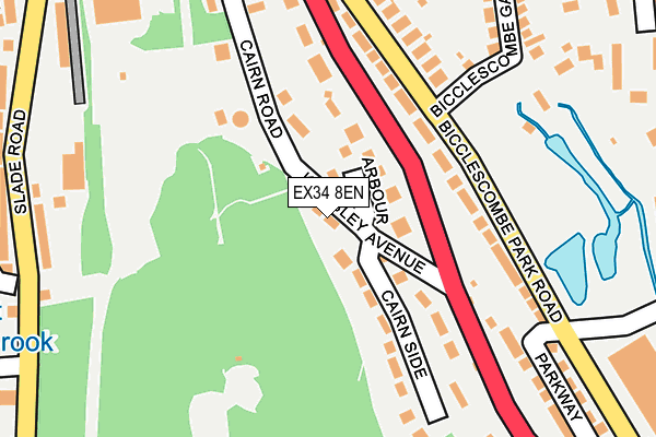 EX34 8EN map - OS OpenMap – Local (Ordnance Survey)