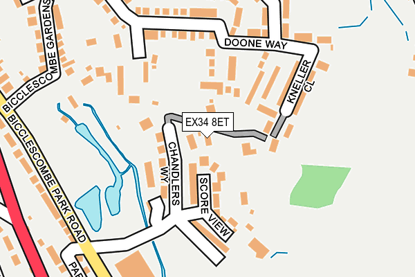 EX34 8ET map - OS OpenMap – Local (Ordnance Survey)